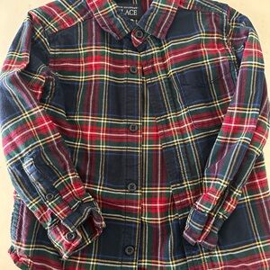 The Children's Place Plaid Button-Down Shirt - Red, Blue, Yellow